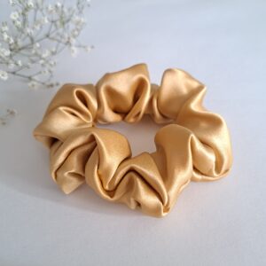TalvEst siidist juuksekumm (scrunchie/patsikumm) kuldne M