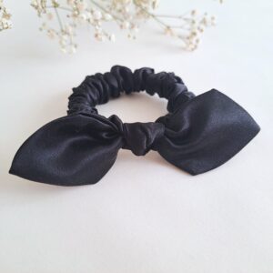 TalvEst siidist juuksekumm (scrunchie/patsikumm) must S lipsuga