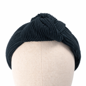 TalvEst käsitöö - sõlmega velvet peavõru, tumeroheline.